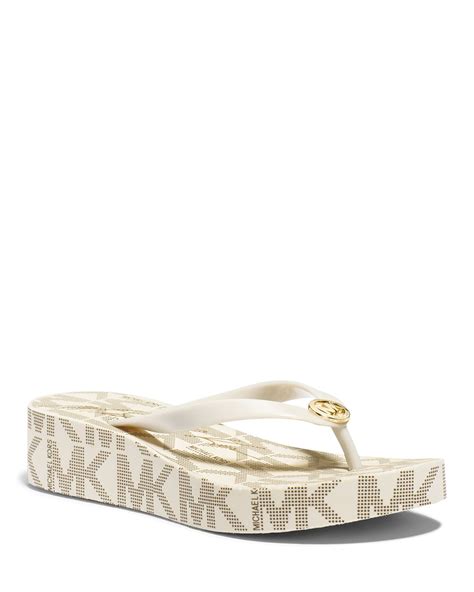 michael kors open toe sandals|Michael Kors wedge flip flops.